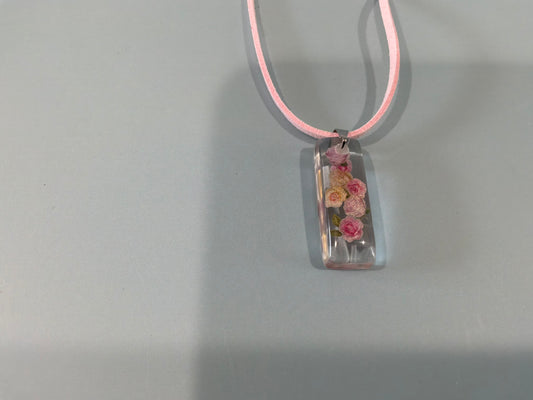 Acrylic Resin Floral Necklace