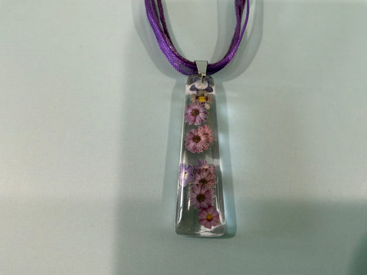 Acrylic Resin Floral Necklace