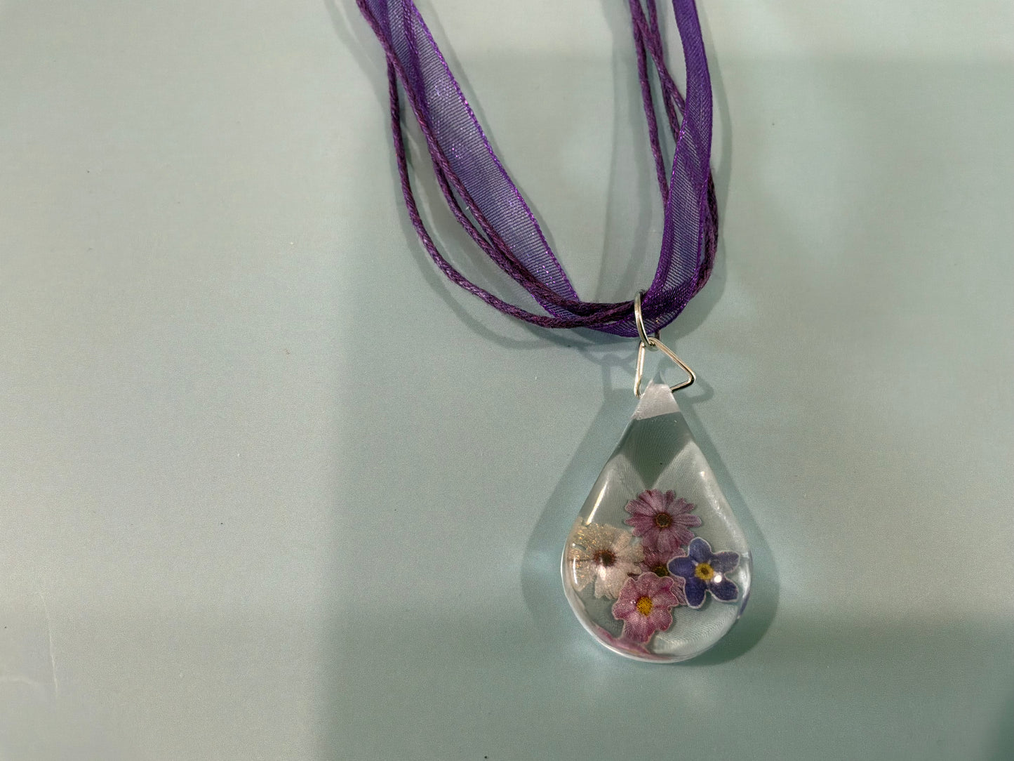 Acrylic Resin Floral Necklace