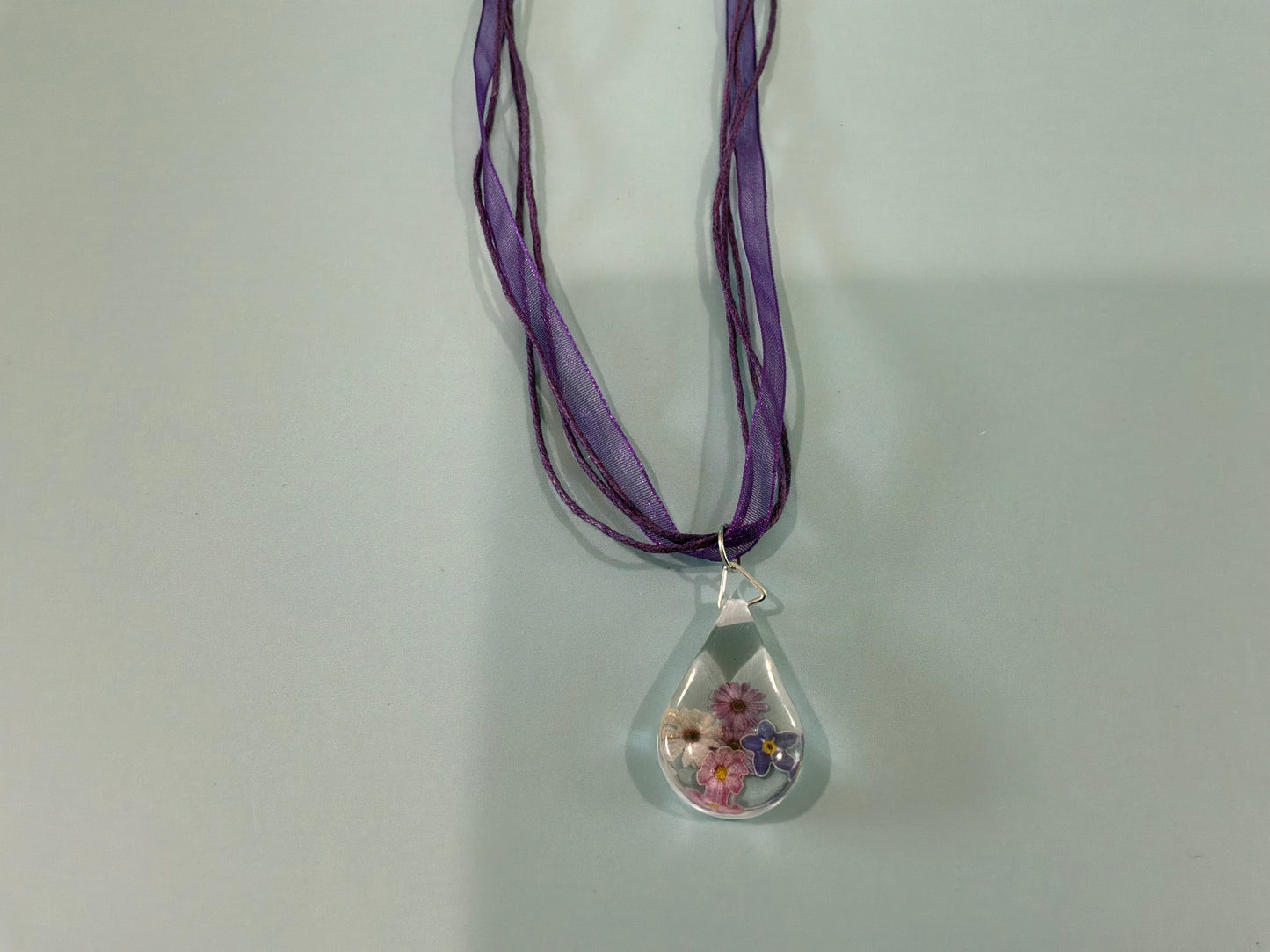 Acrylic Resin Floral Necklace