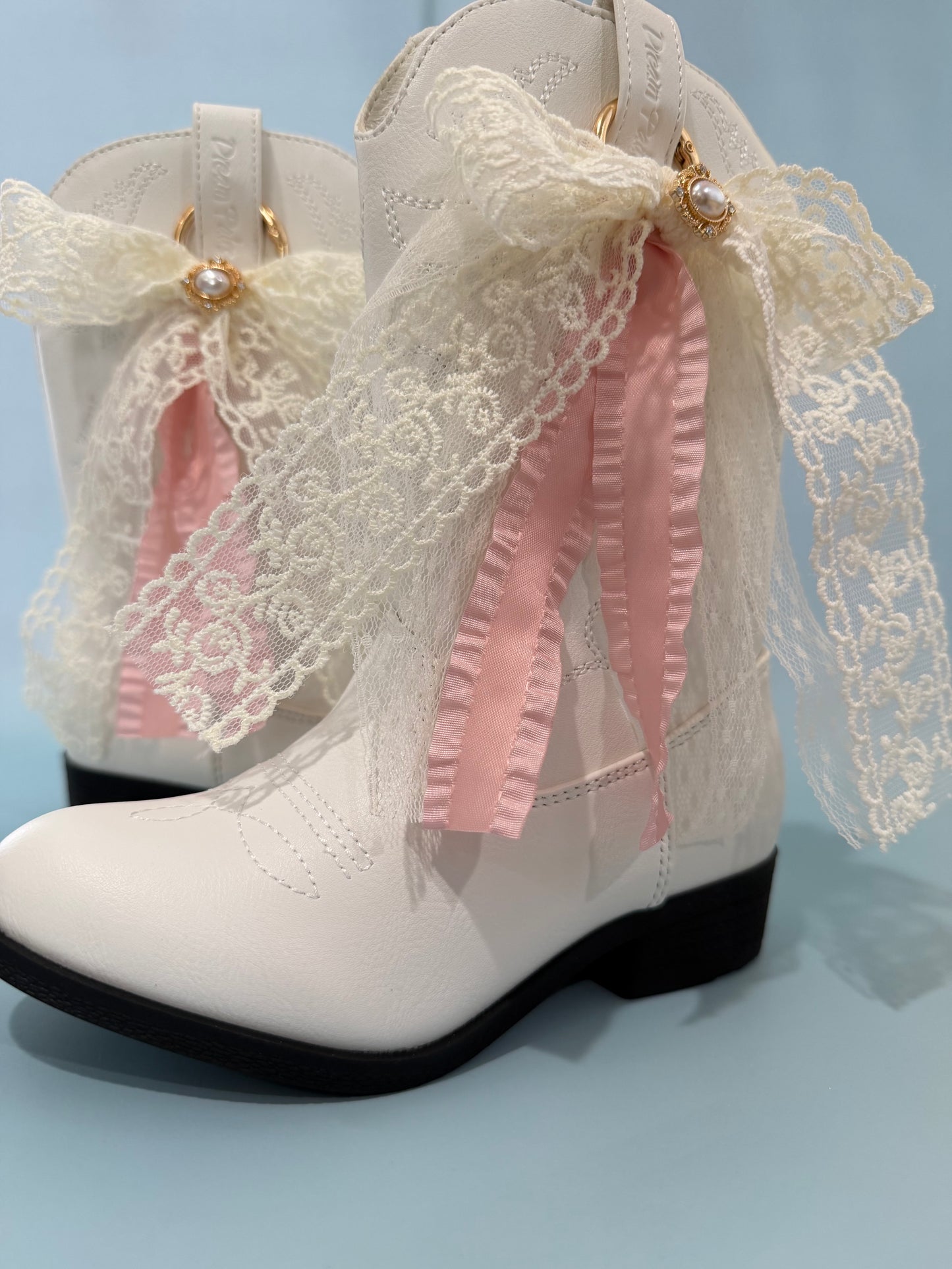 Youth Sized Boot Bows, Flower Girl, Rodeo Festival Concert Wear, Western Boot Accessory