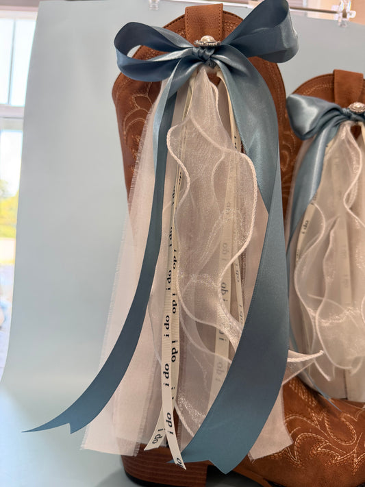Boot Bows, Country Wedding Boot Ribbons, Western Wear Accessory