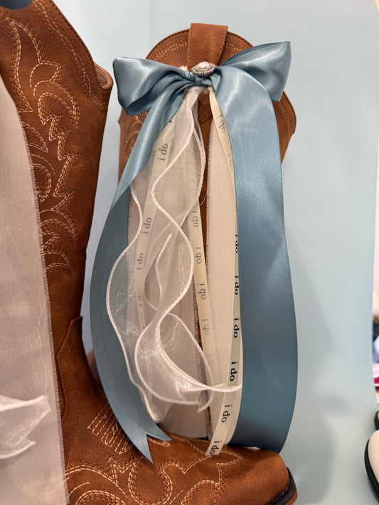 Boot Bows, Country Wedding Boot Ribbons, Western Wear Accessory