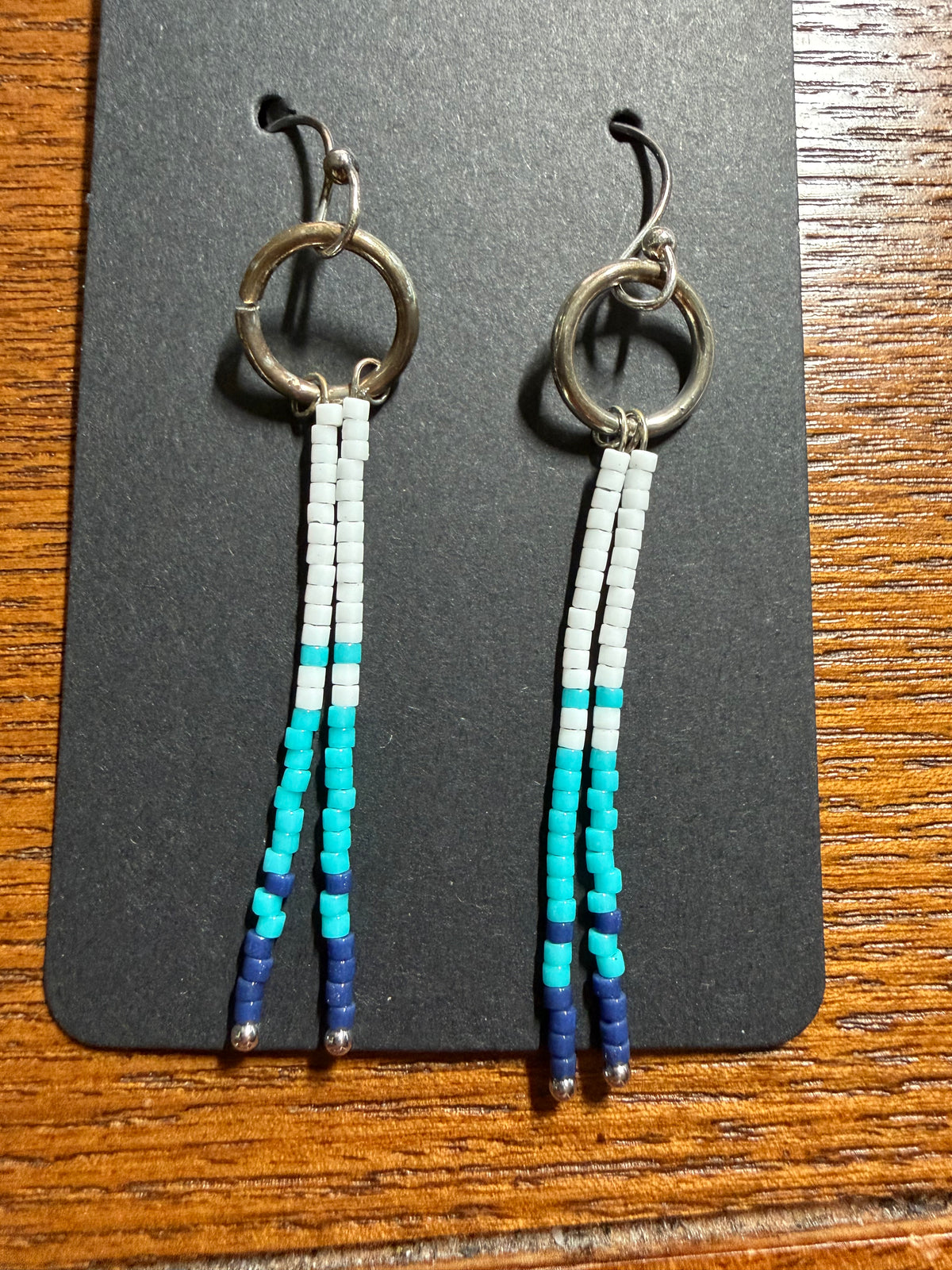 Multi-colored Beaded Dangle Earrings