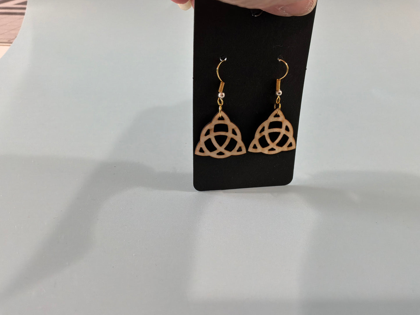 Wood Celtic Knot Earrings