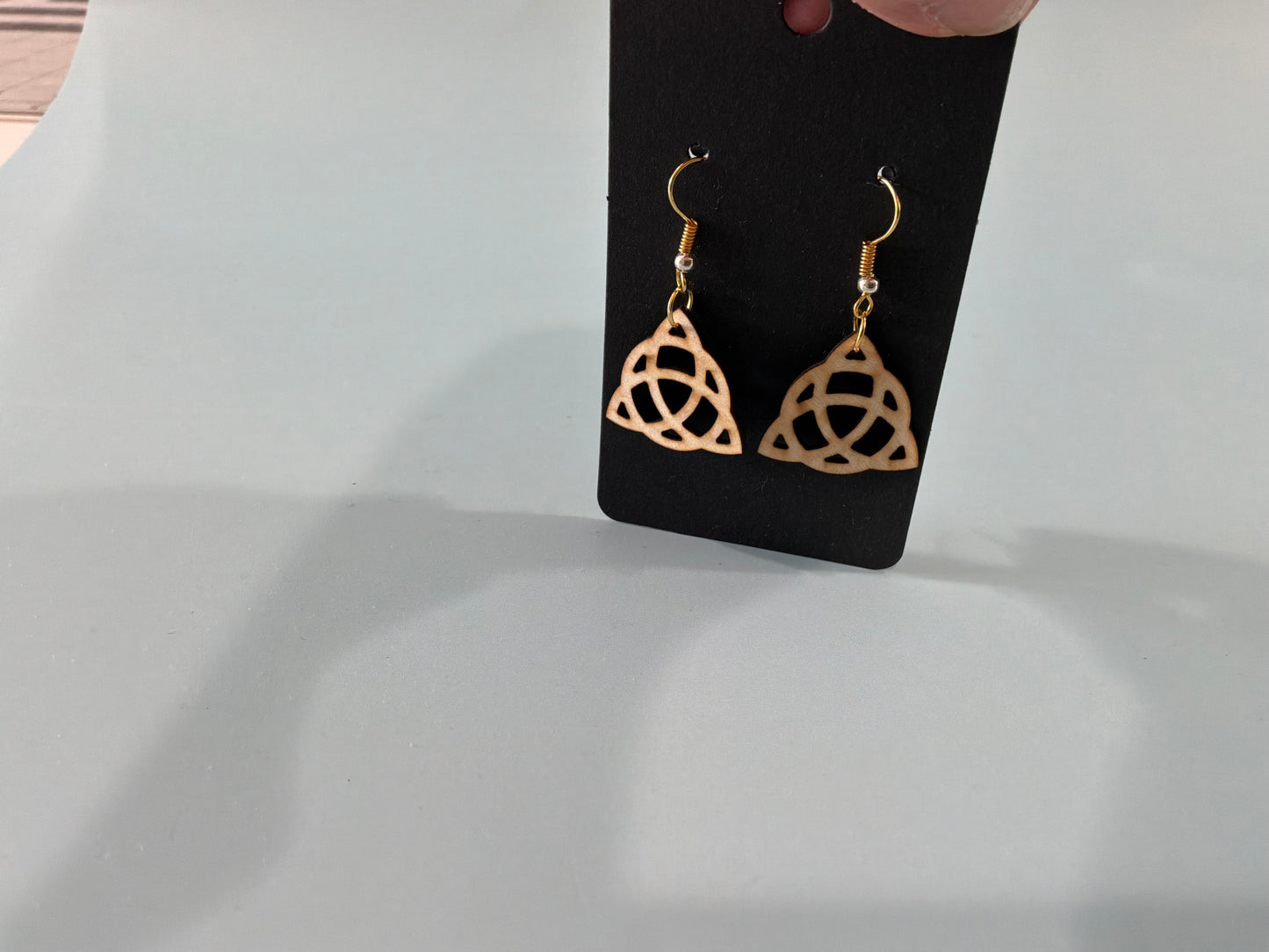 Wood Celtic Knot Earrings