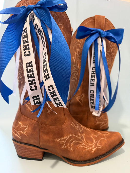 Boot Bows, Cheer Cheerleader Chearleading, School Spirit, Western Boot Accessory