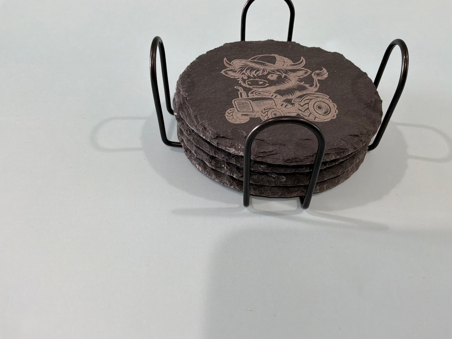 Cow on Tractor Coaster Set