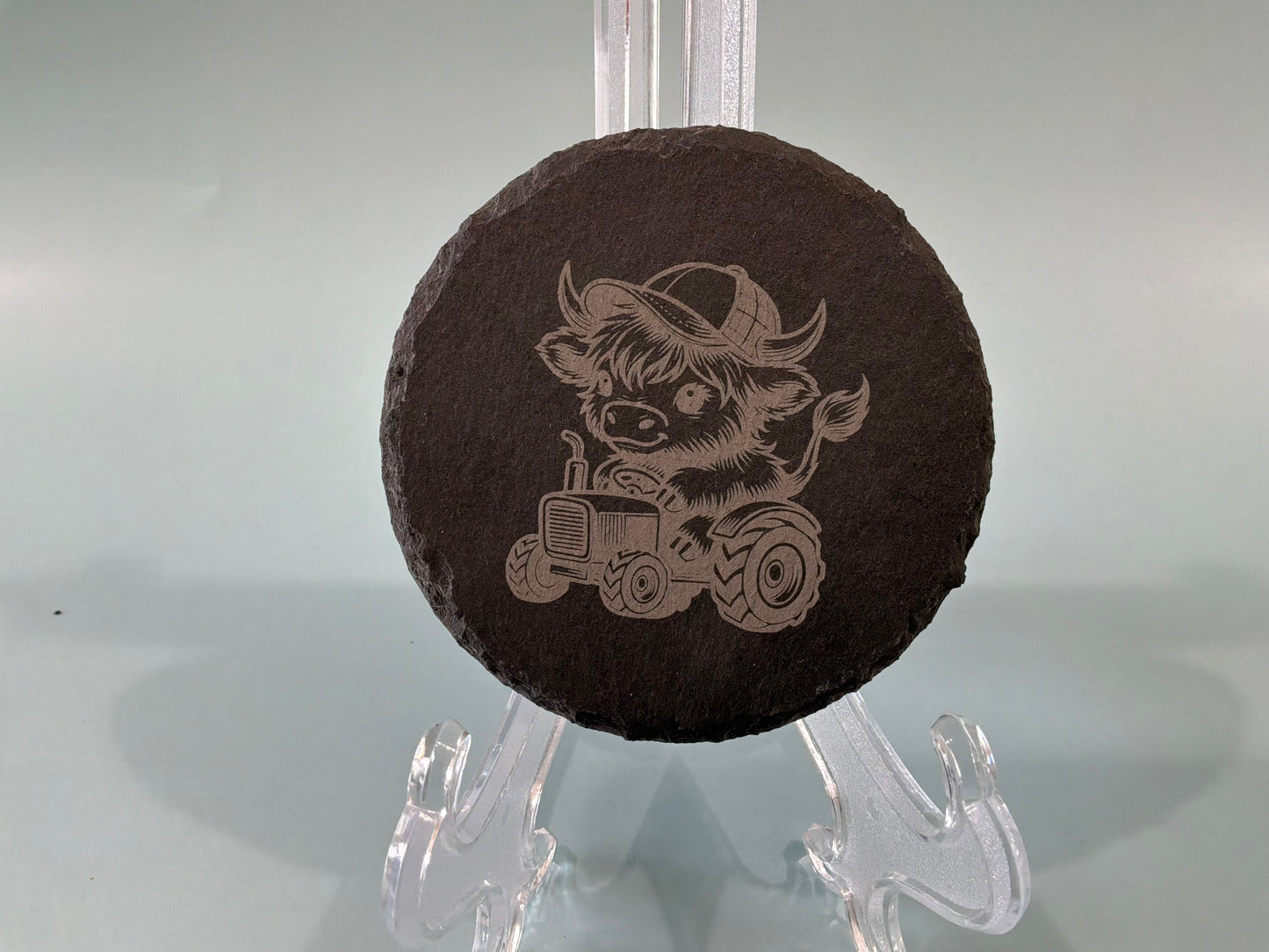 Cow on Tractor Coaster Set