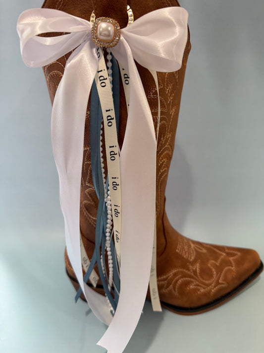 Boot Bows, Country Wedding Boot Ribbons, Western Wear Accessory