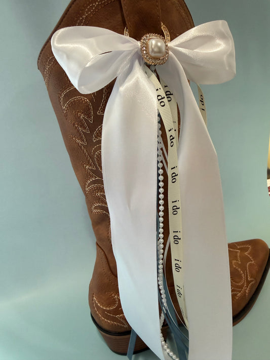 Boot Bows, Country Wedding Boot Ribbons, Western Wear Accessory