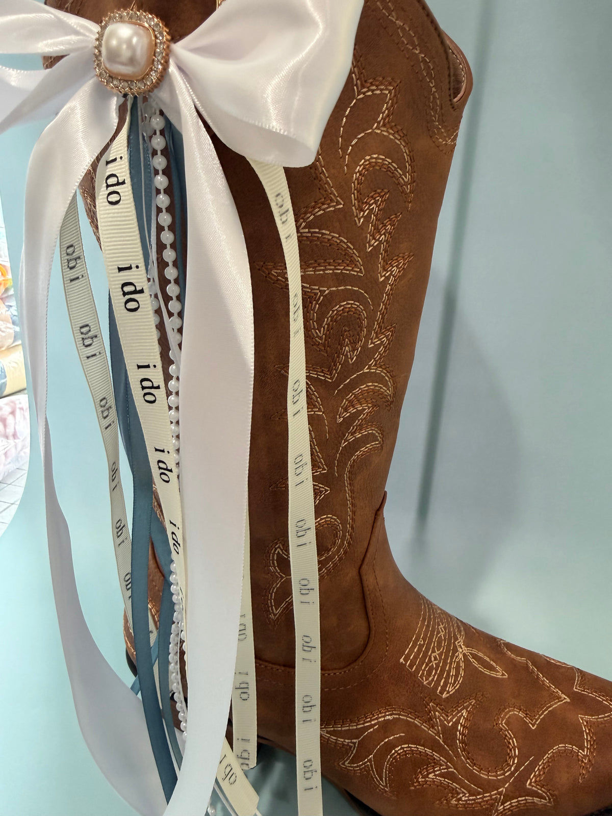 Boot Bows, Country Wedding Boot Ribbons, Western Wear Accessory