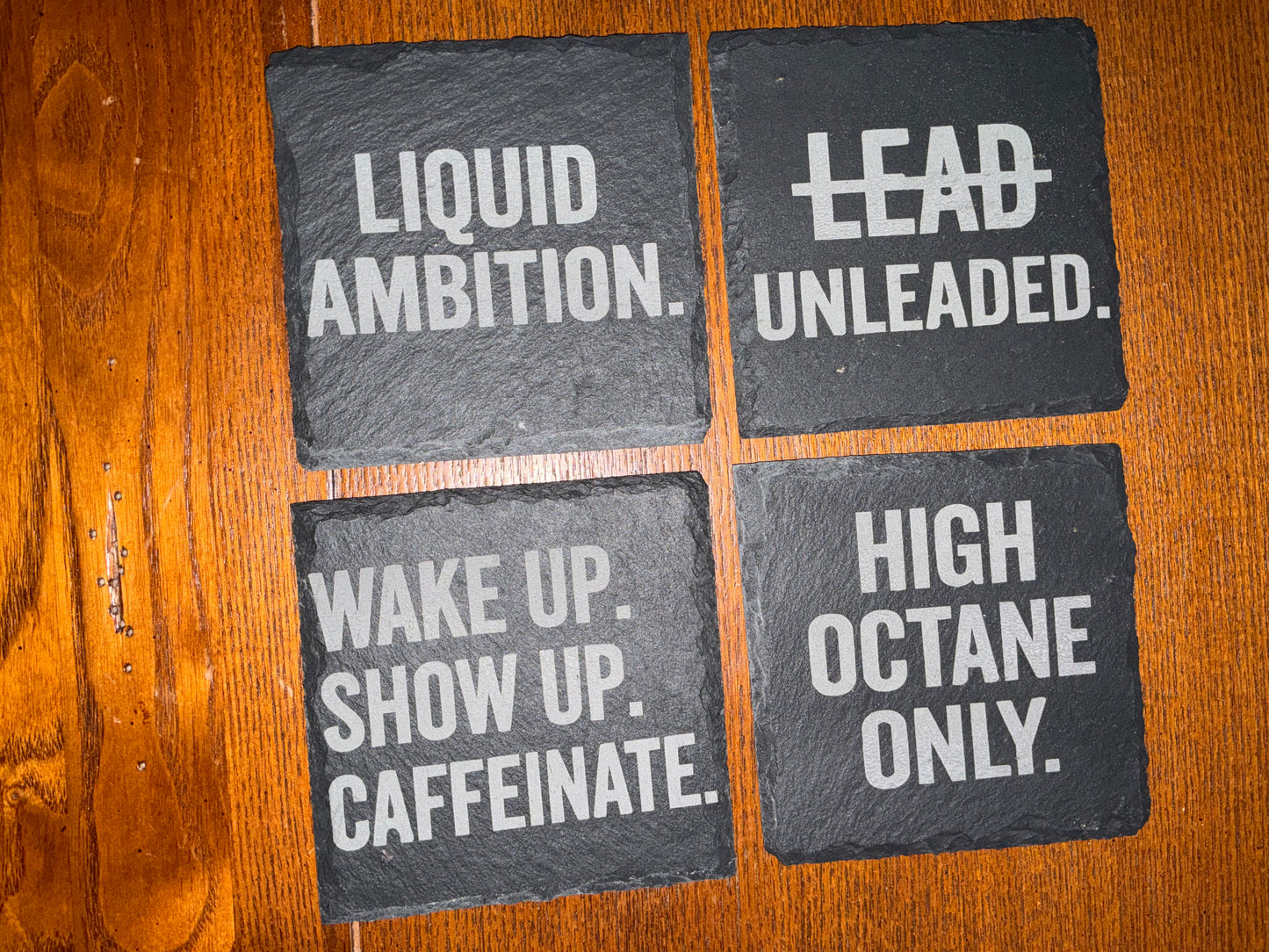 Slate Coasters, Square, Liquid Ambition