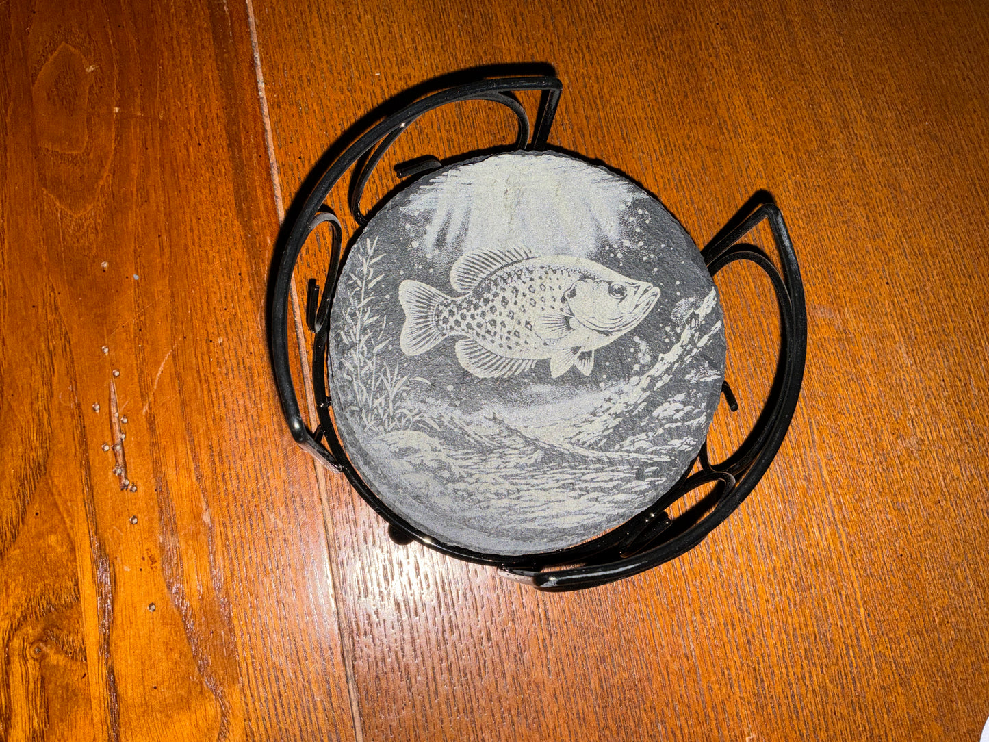 Slate Coasters, Square, Freshwater Fish