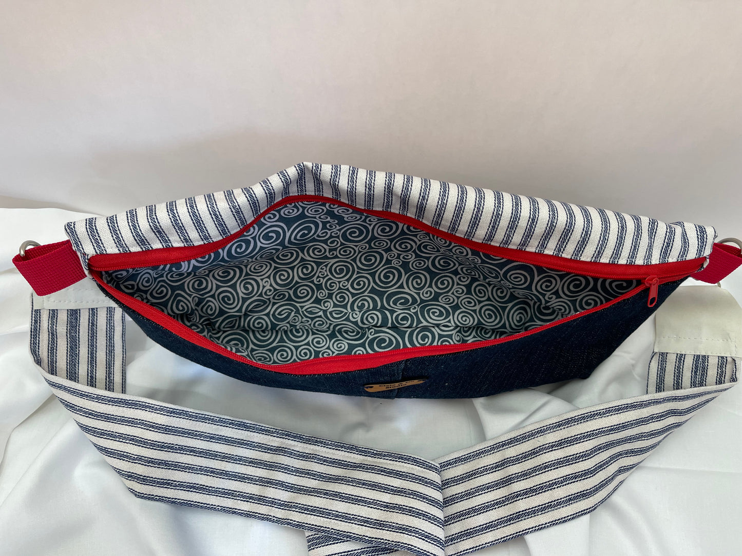 Upcycled Denim Sling Bag OOAK