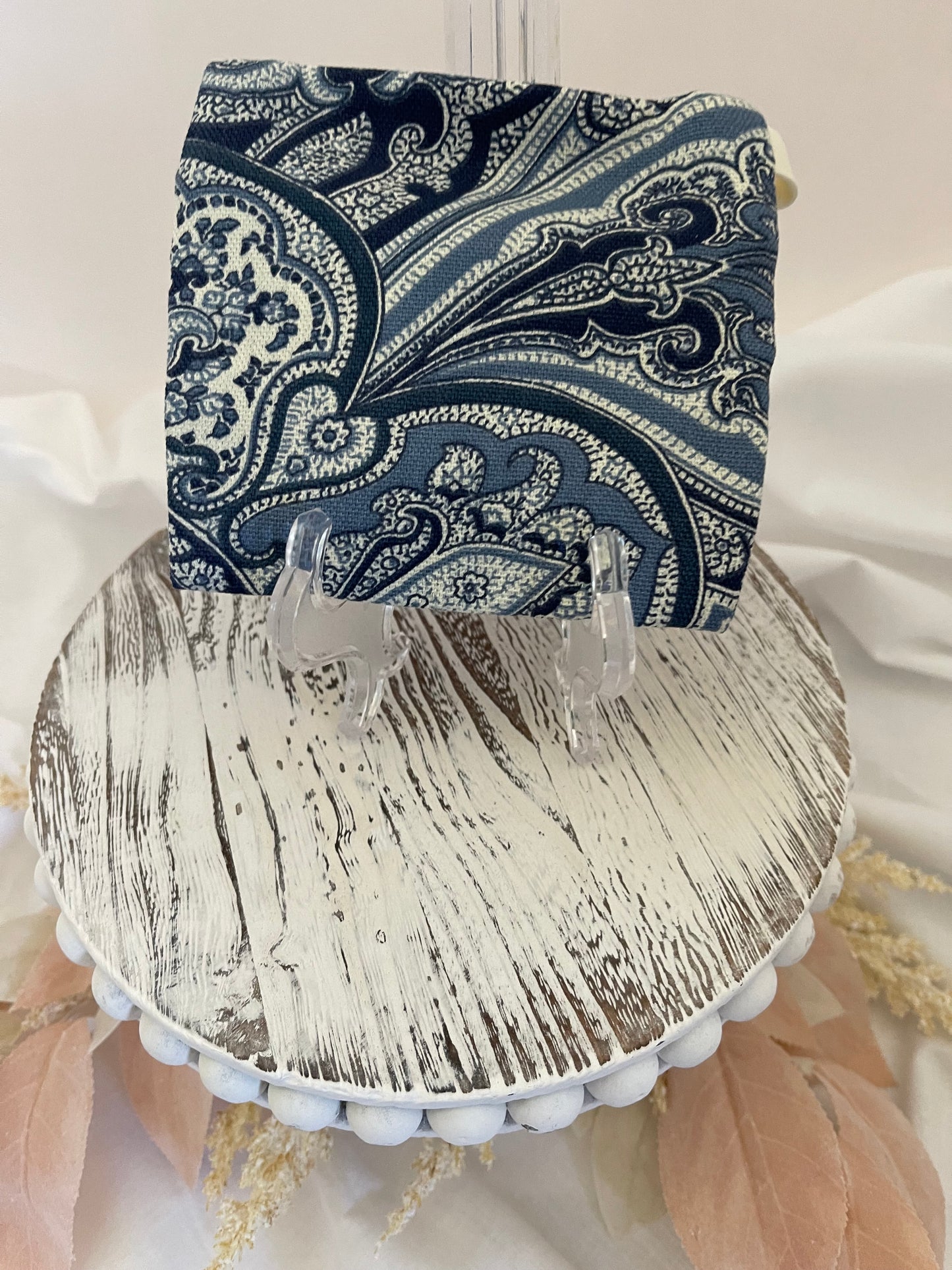 Blue Paisley Wristlet Wallet