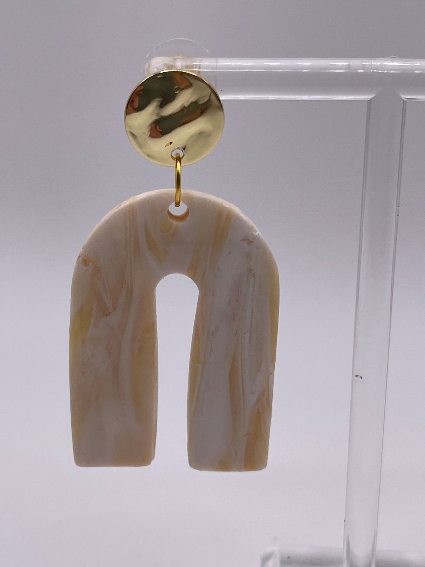 Arch Polymer Clay Dangle Earrings