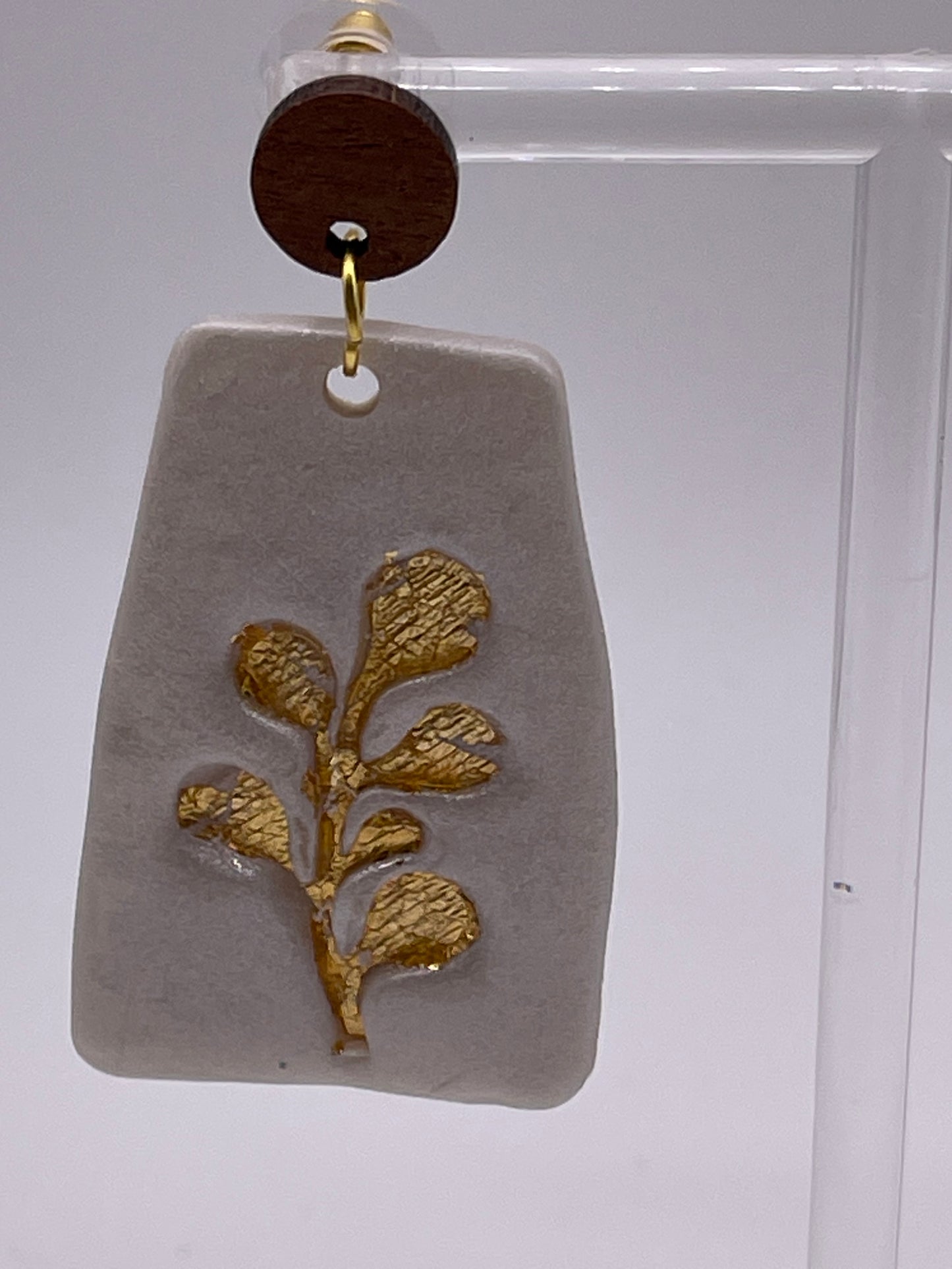 Wood & Polymer Clay Nature Earrings 2