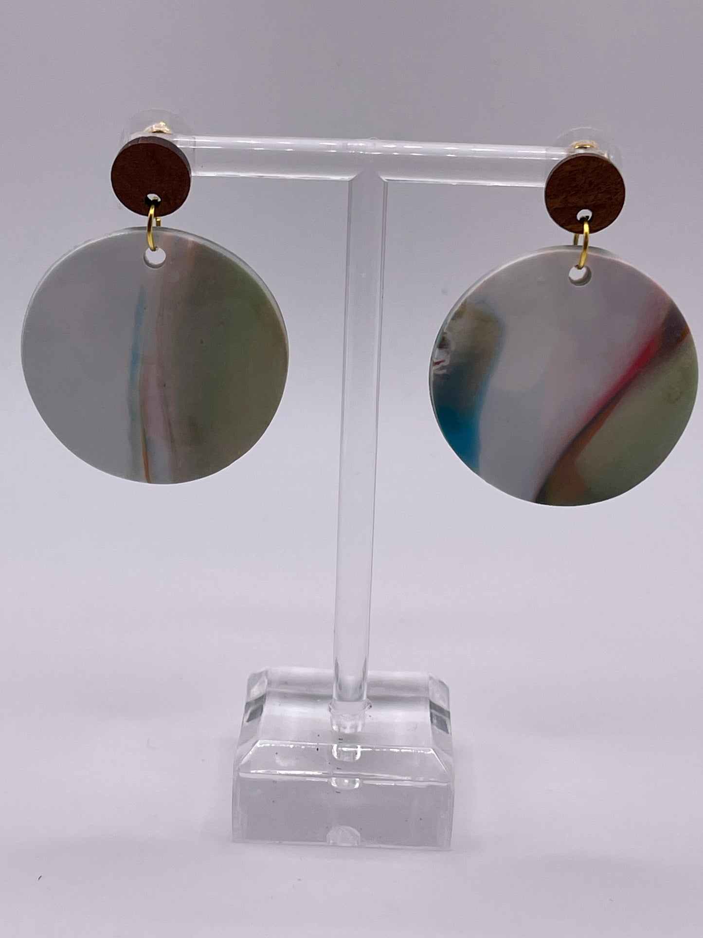 Polymer Clay Light Swirl Earrings