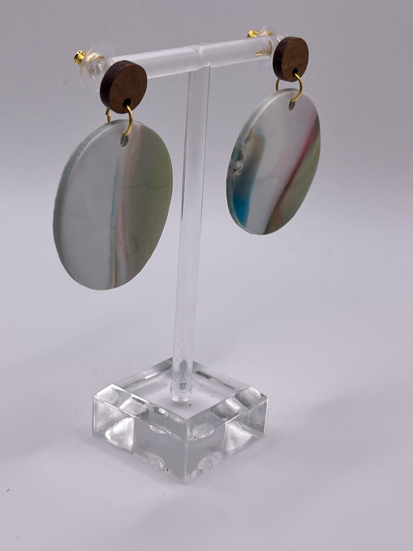 Polymer Clay Light Swirl Earrings