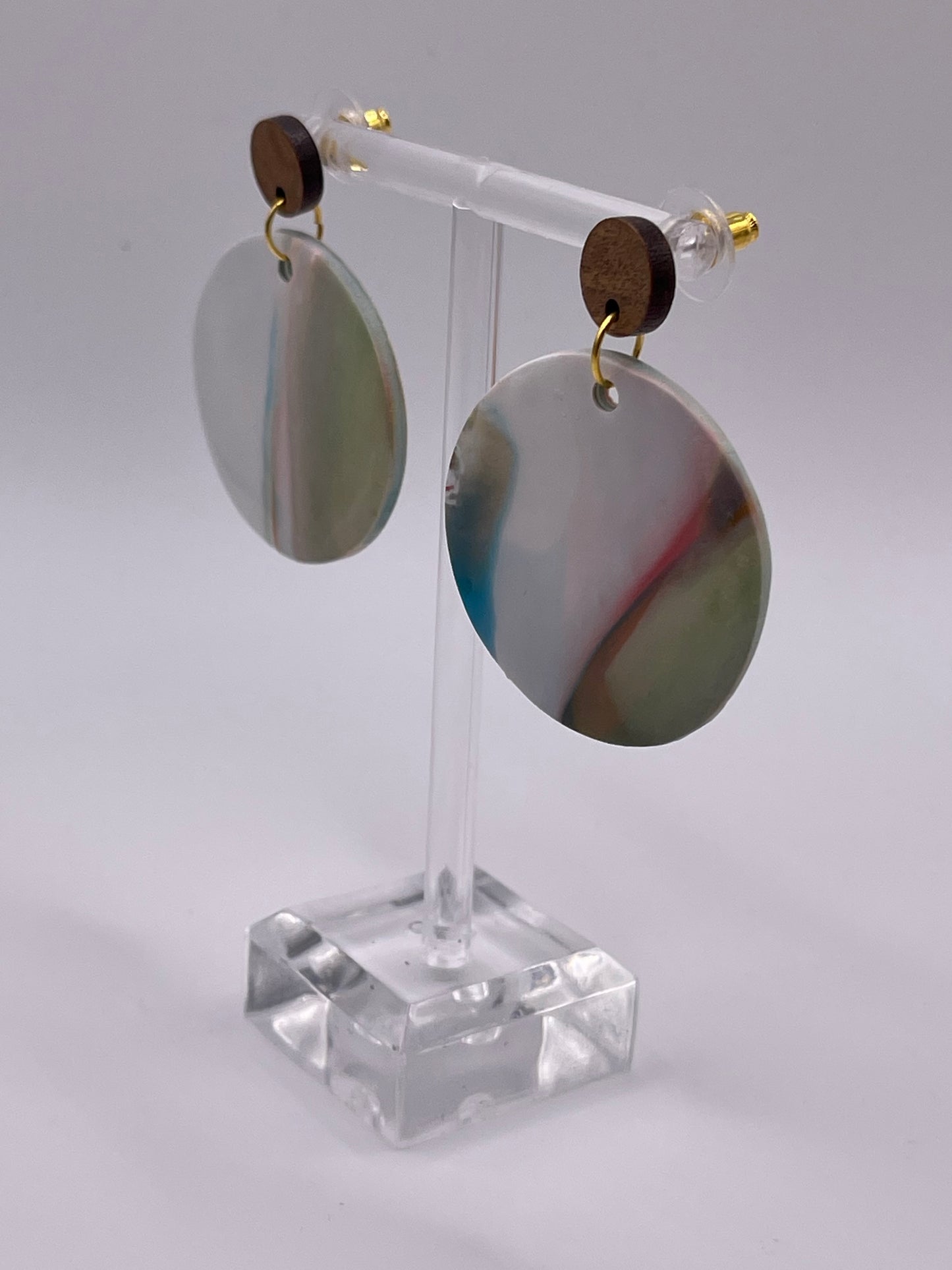 Polymer Clay Light Swirl Earrings