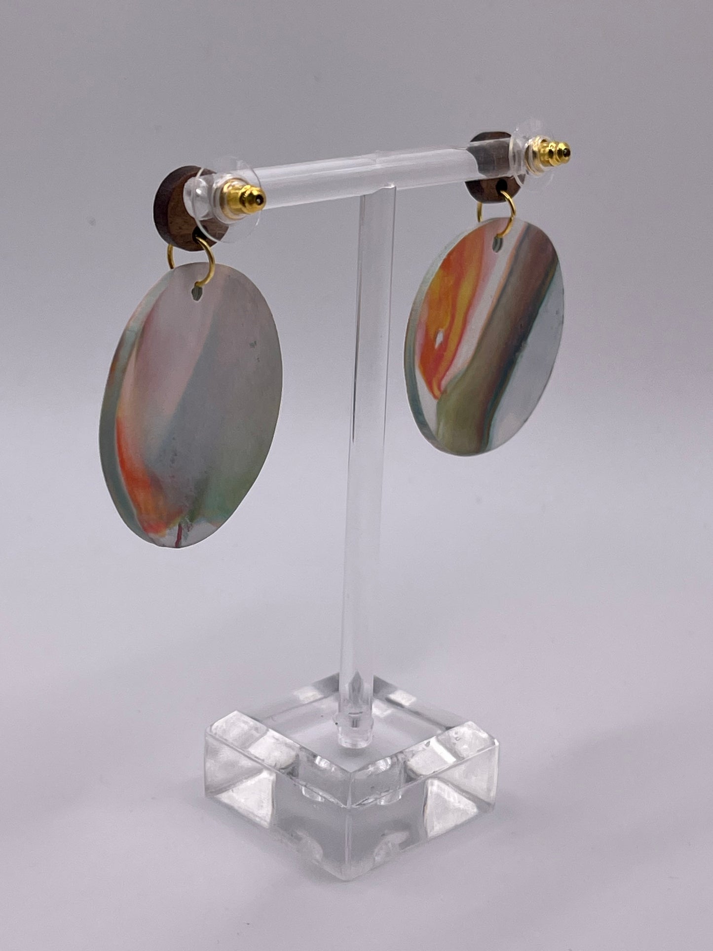 Polymer Clay Light Swirl Earrings