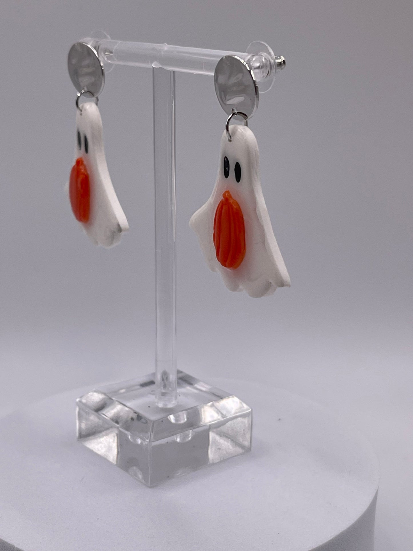 Halloween Ghost & Pumpkin Earrings