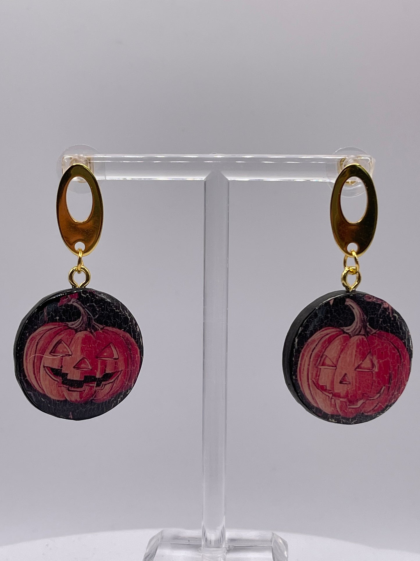 Jack O’ Lantern Dangle Earrings