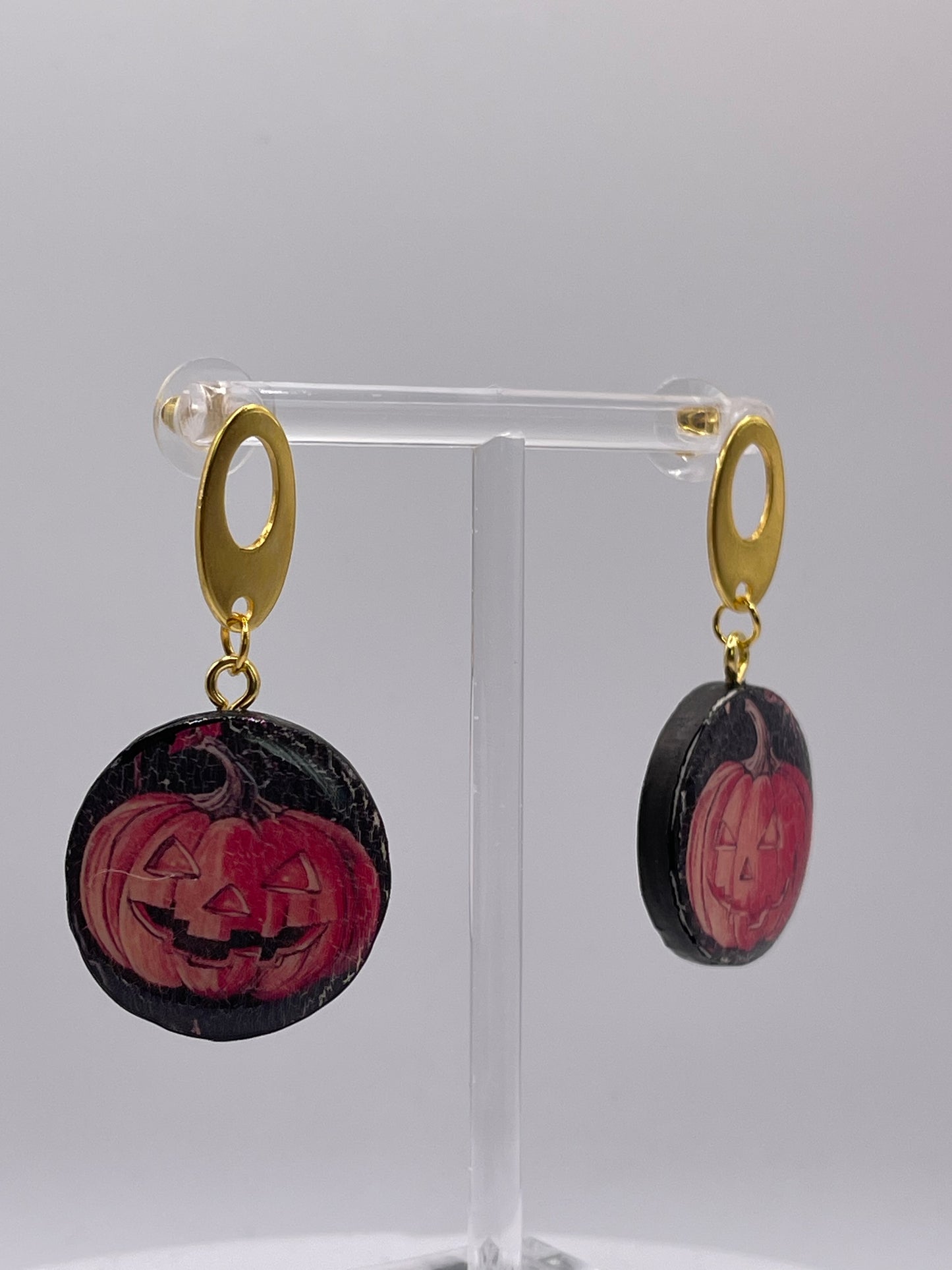 Jack O’ Lantern Dangle Earrings
