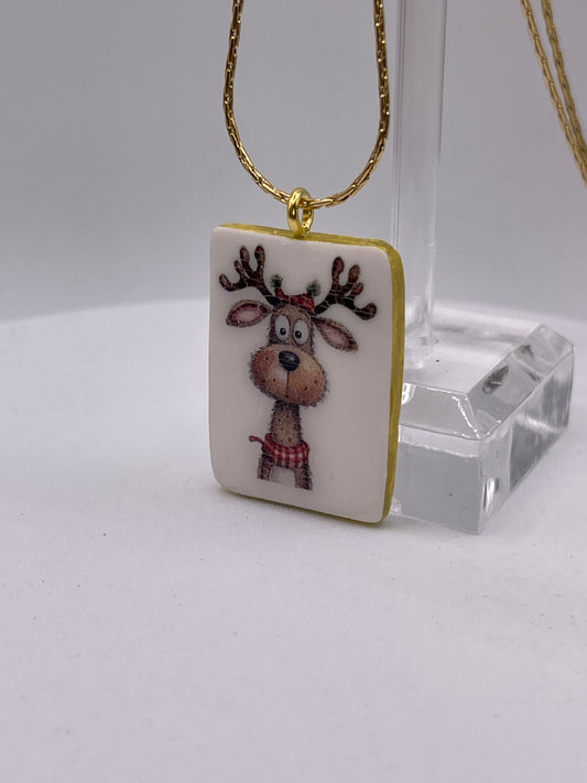 Reindeer Pendant Necklace