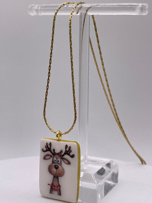 Reindeer Pendant Necklace
