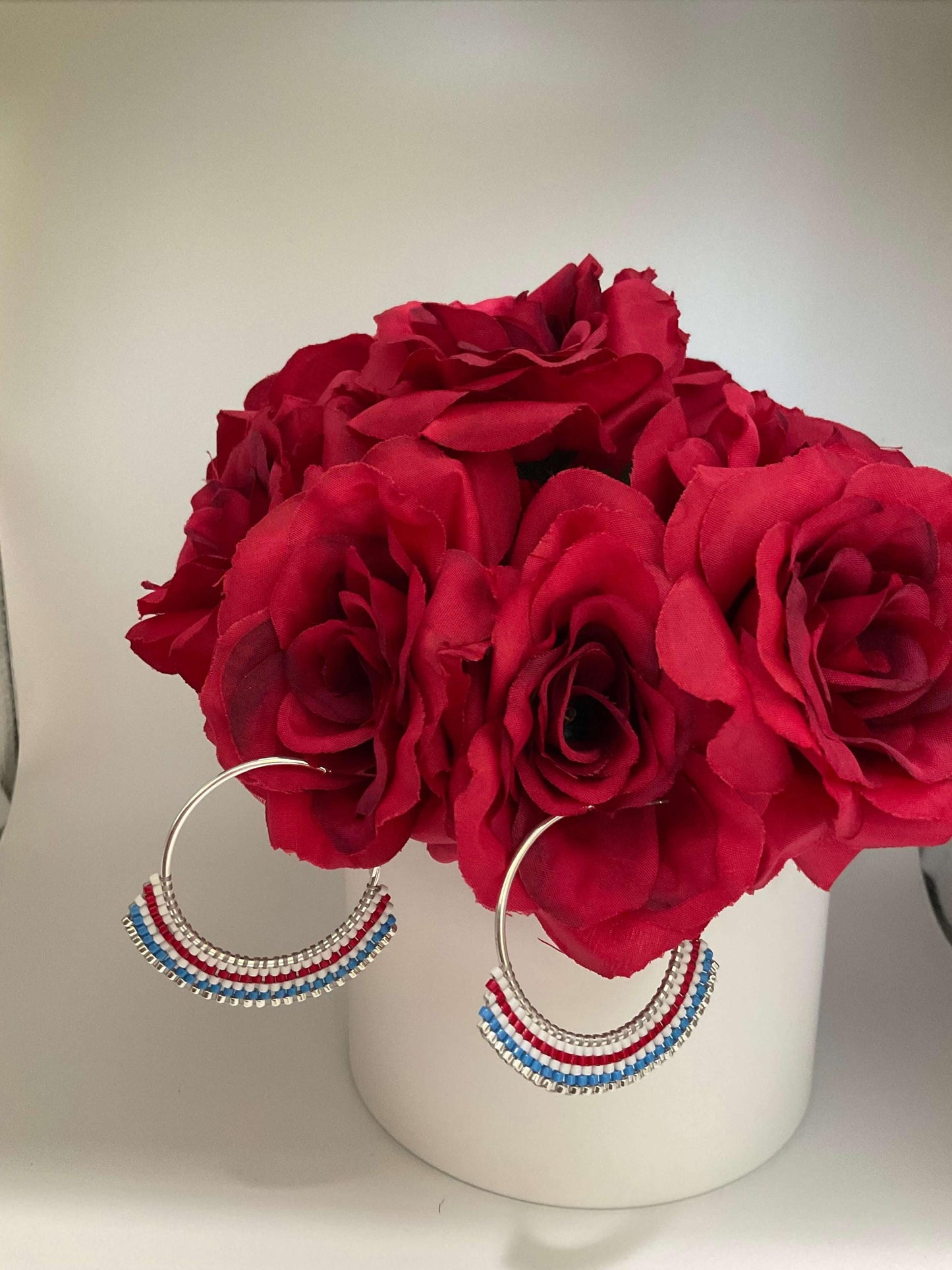 Beaded Hoop Earrings