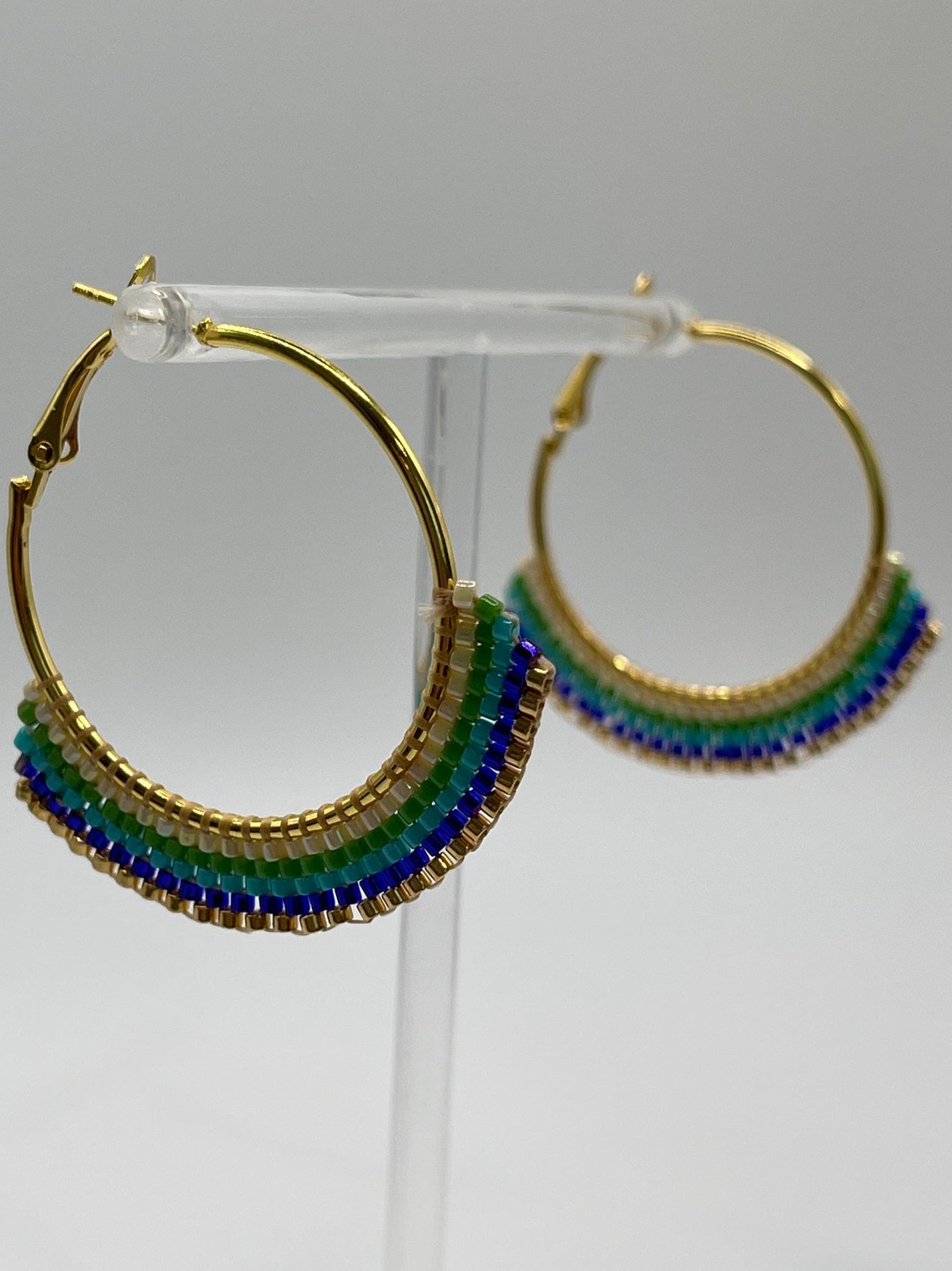 Beaded Hoop Earrings