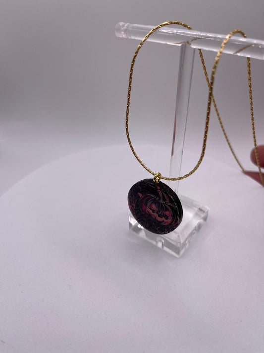 Jack O' Lantern Pendant Necklace