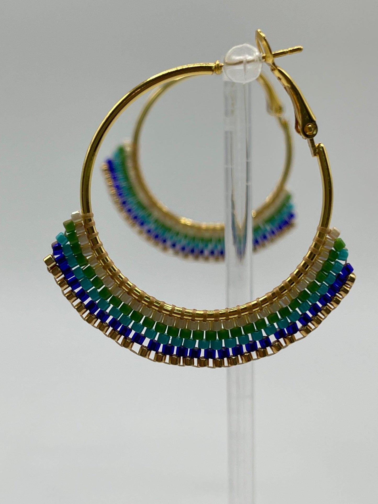 Beaded Hoop Earrings