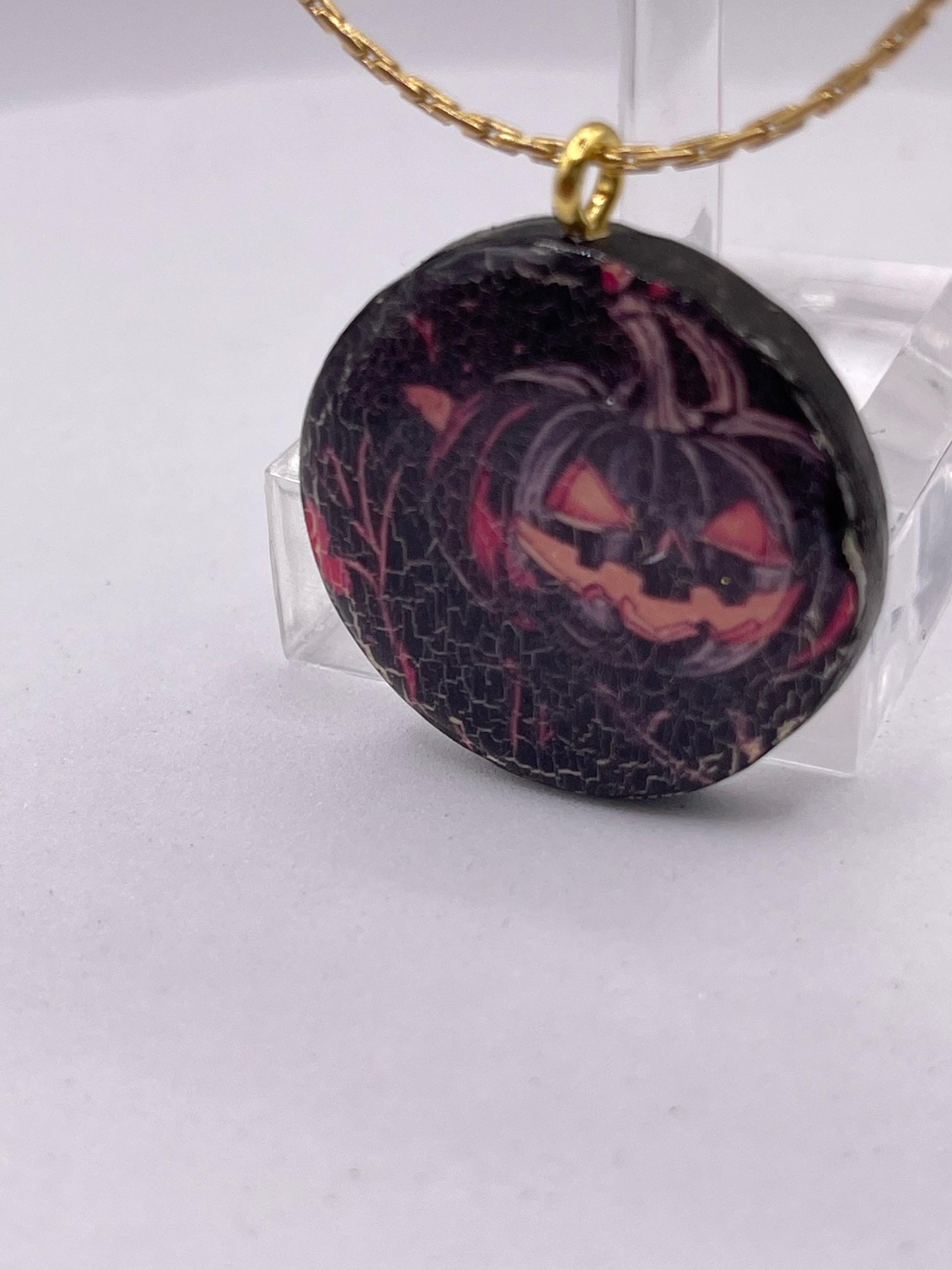 Jack O' Lantern Pendant Necklace