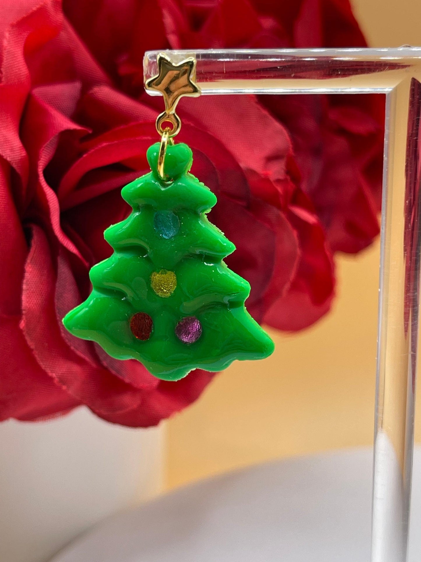 Christmas Tree Dangle Earrings