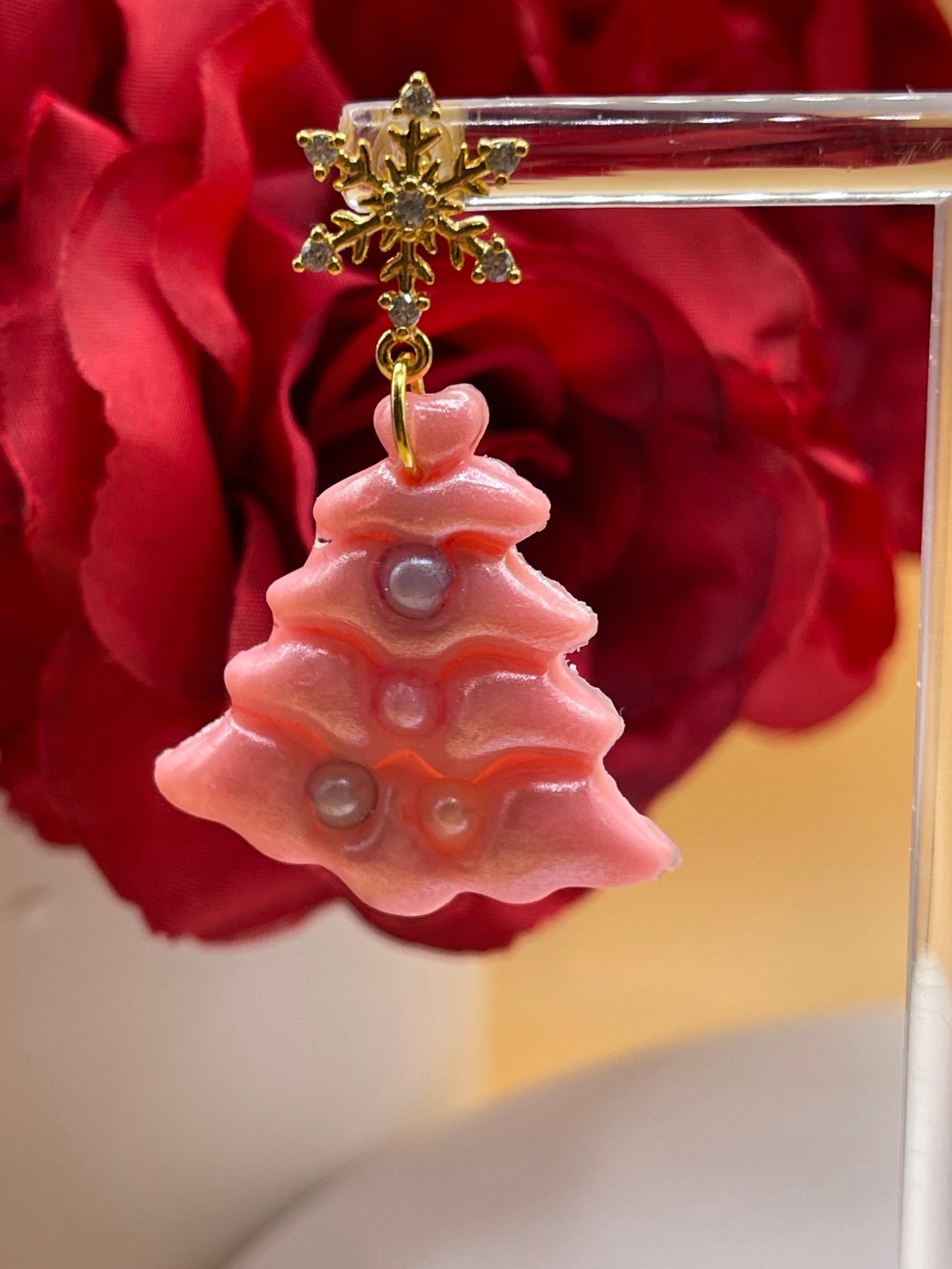 Christmas Tree Dangle Earrings