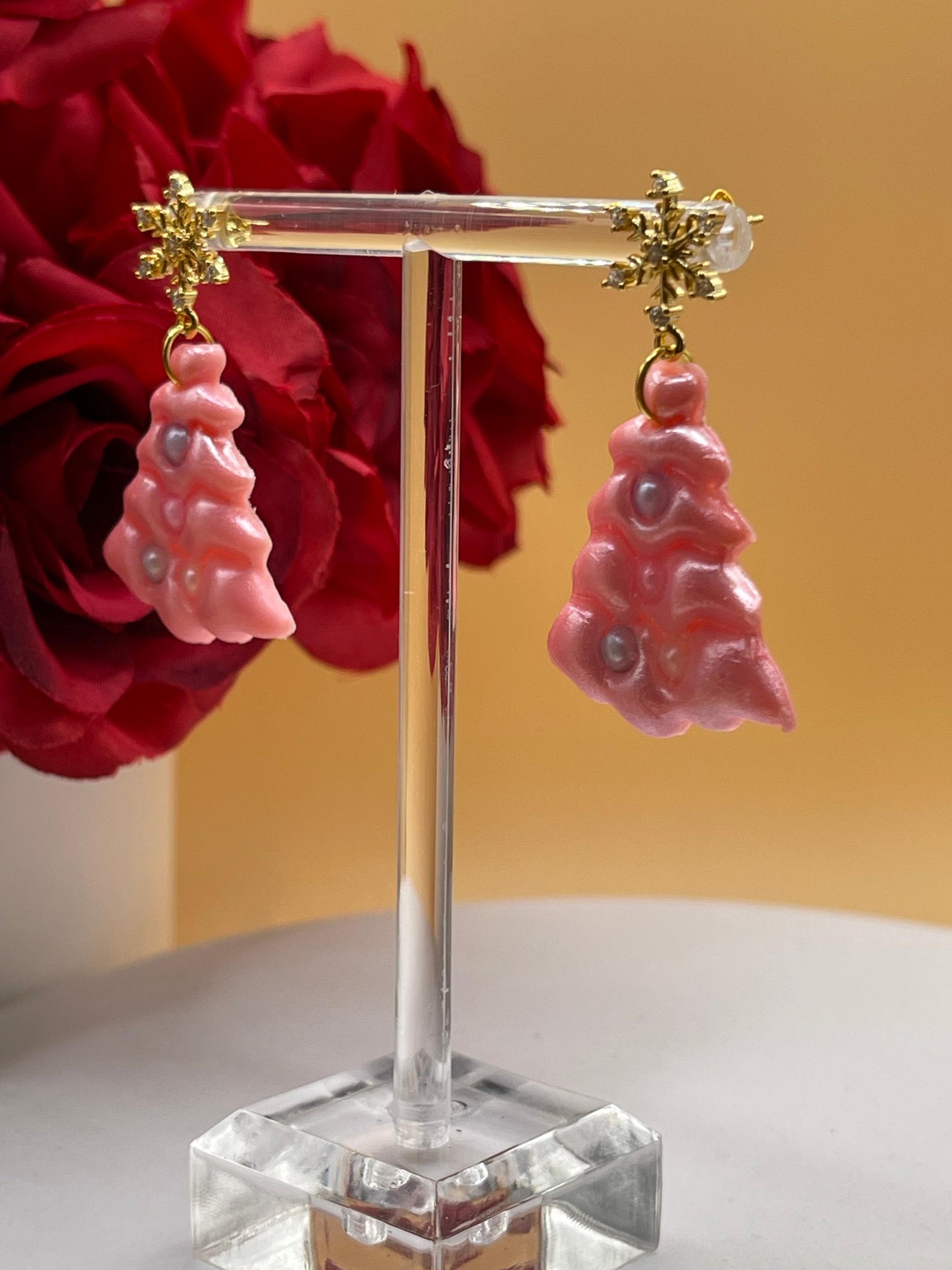 Christmas Tree Dangle Earrings