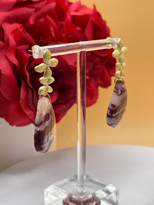 Marbled Polymer Clay Earrings