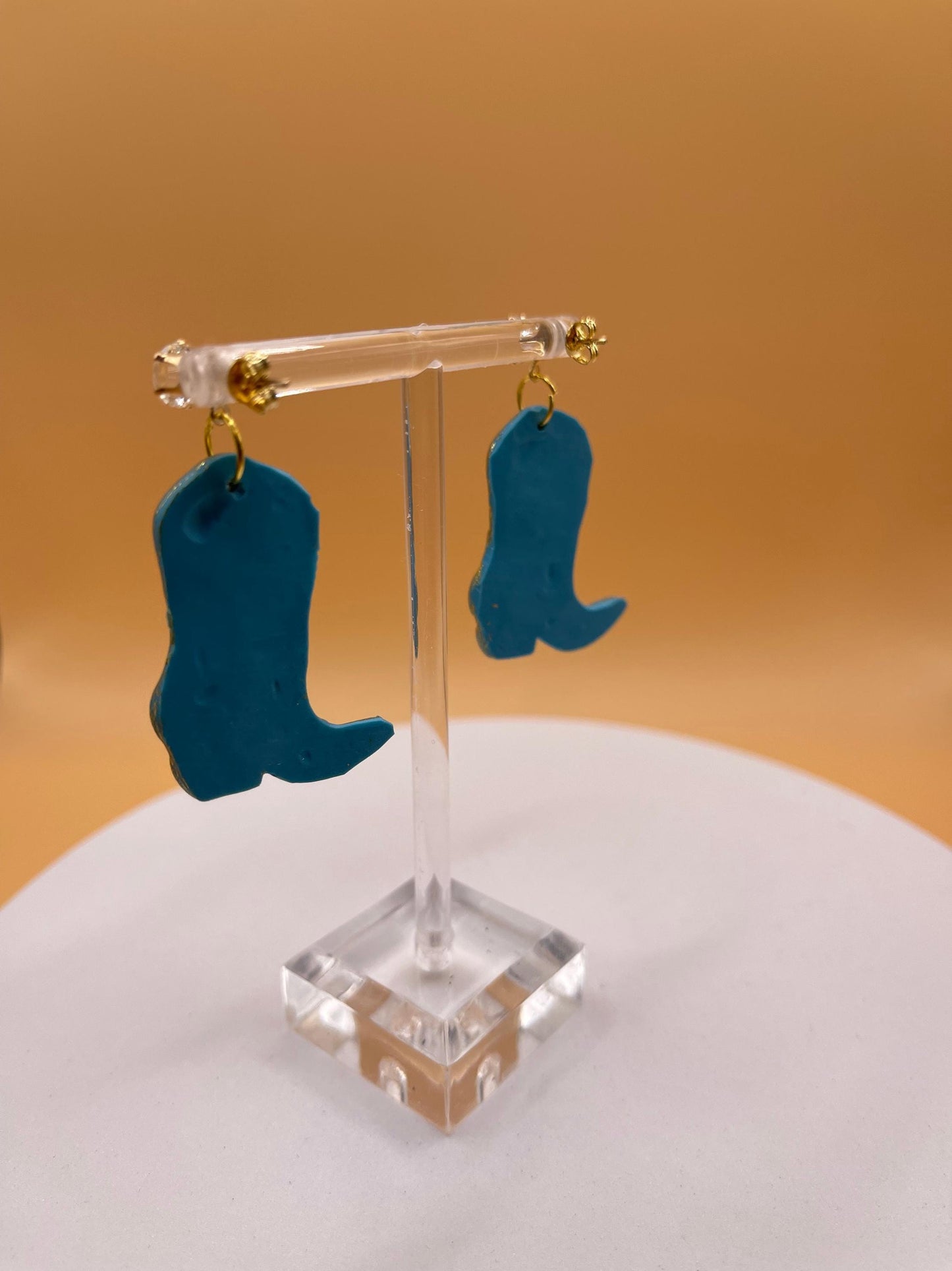 Turquoise Cowboy Boot Earrings