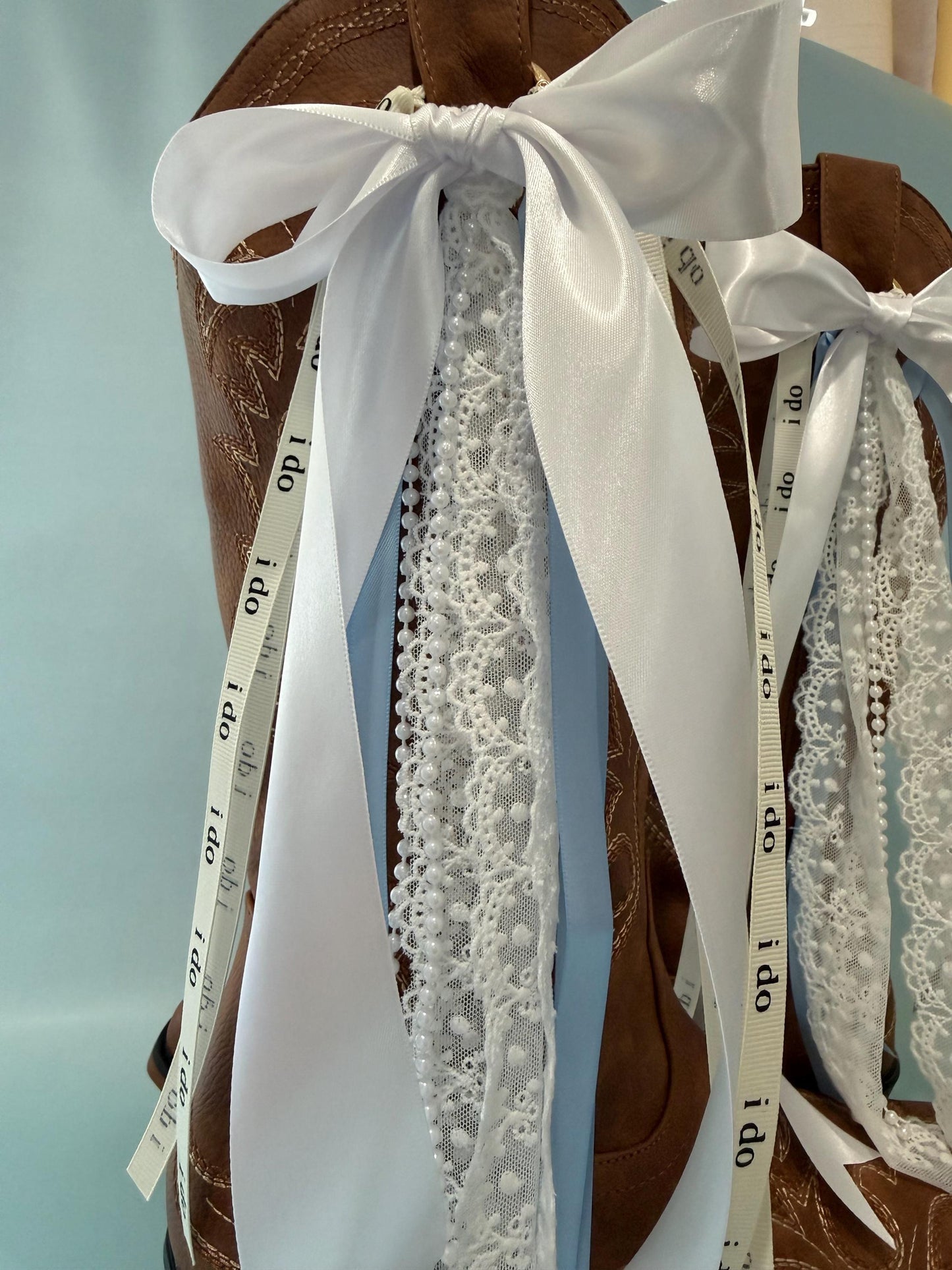 Boot Bows, Country Wedding Boot Ribbons, Western Wear Accessory