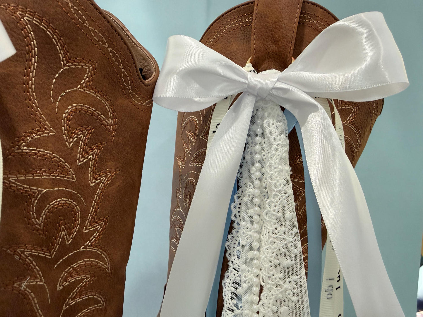 Boot Bows, Country Wedding Boot Ribbons, Western Wear Accessory