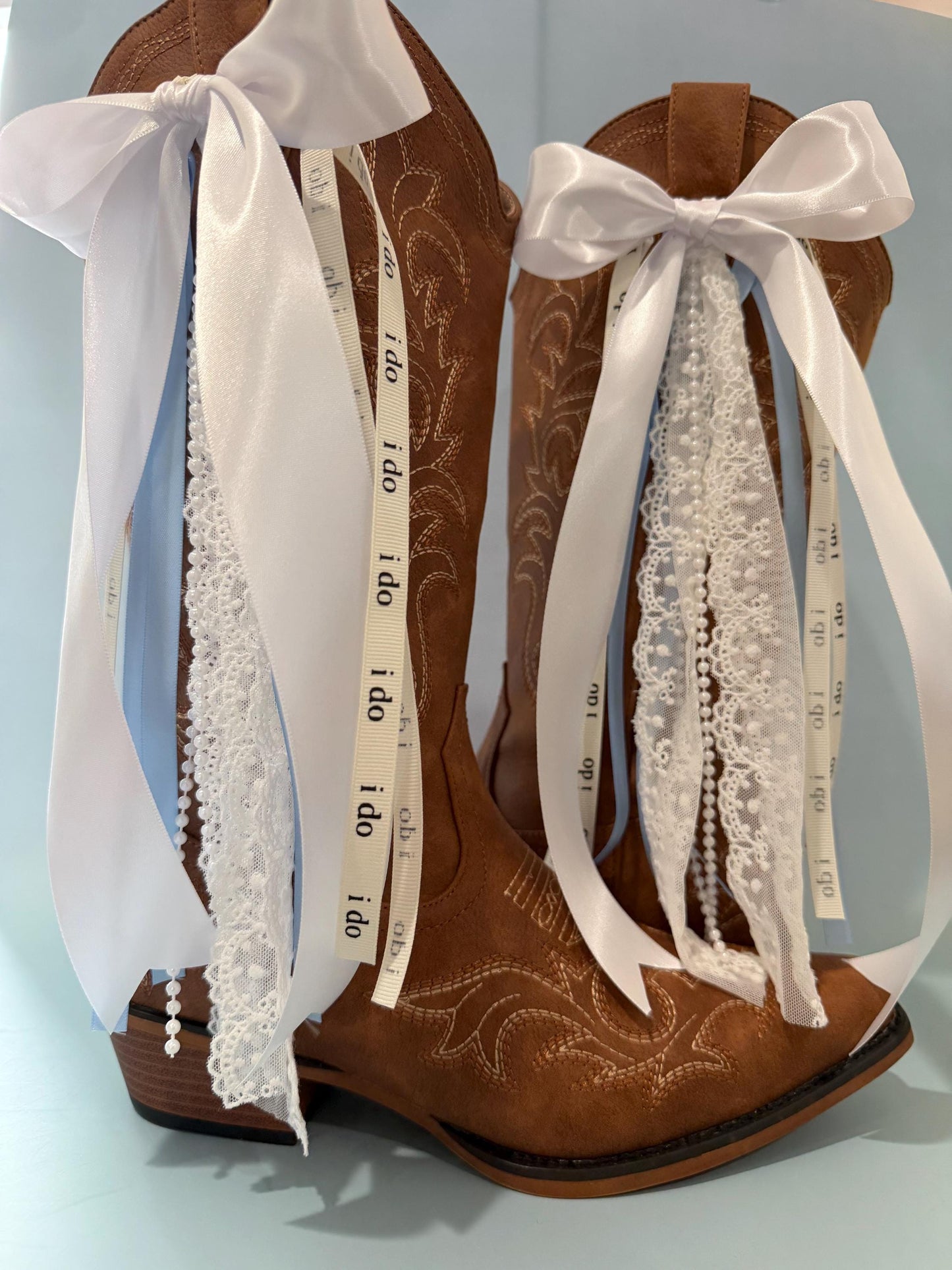 Boot Bows, Country Wedding Boot Ribbons, Western Wear Accessory
