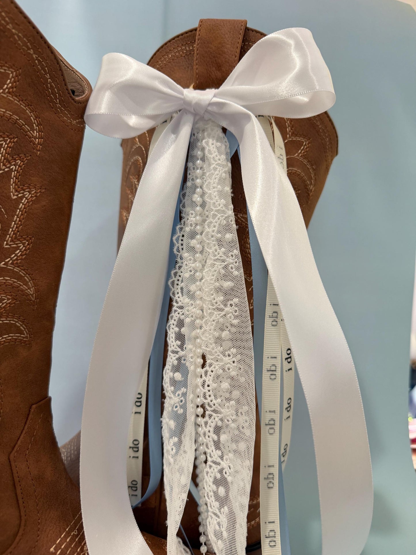Boot Bows, Country Wedding Boot Ribbons, Western Wear Accessory
