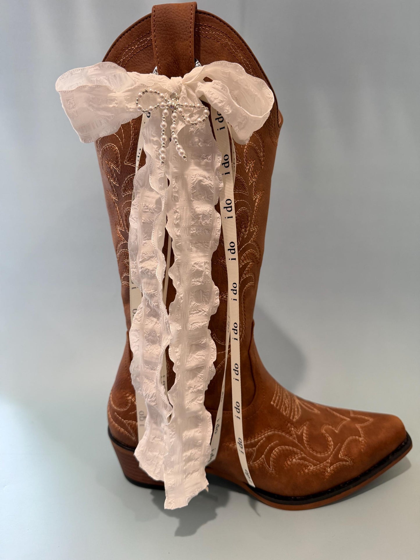 Boot Bows, Country Wedding Boot Ribbons, Western Wear Accessory