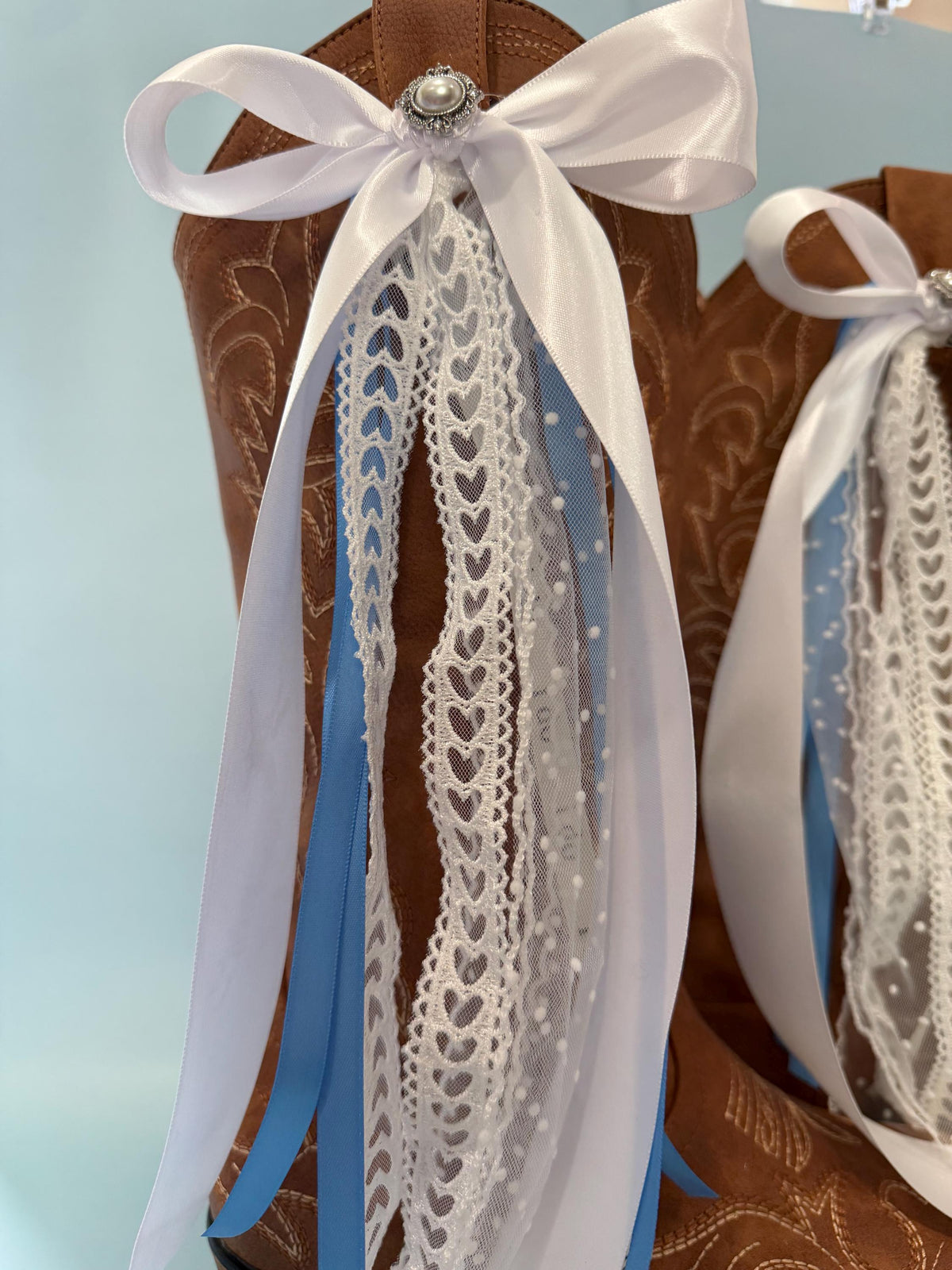 Boot Bows, Country Wedding Boot Ribbons, Western Wear Accessory
