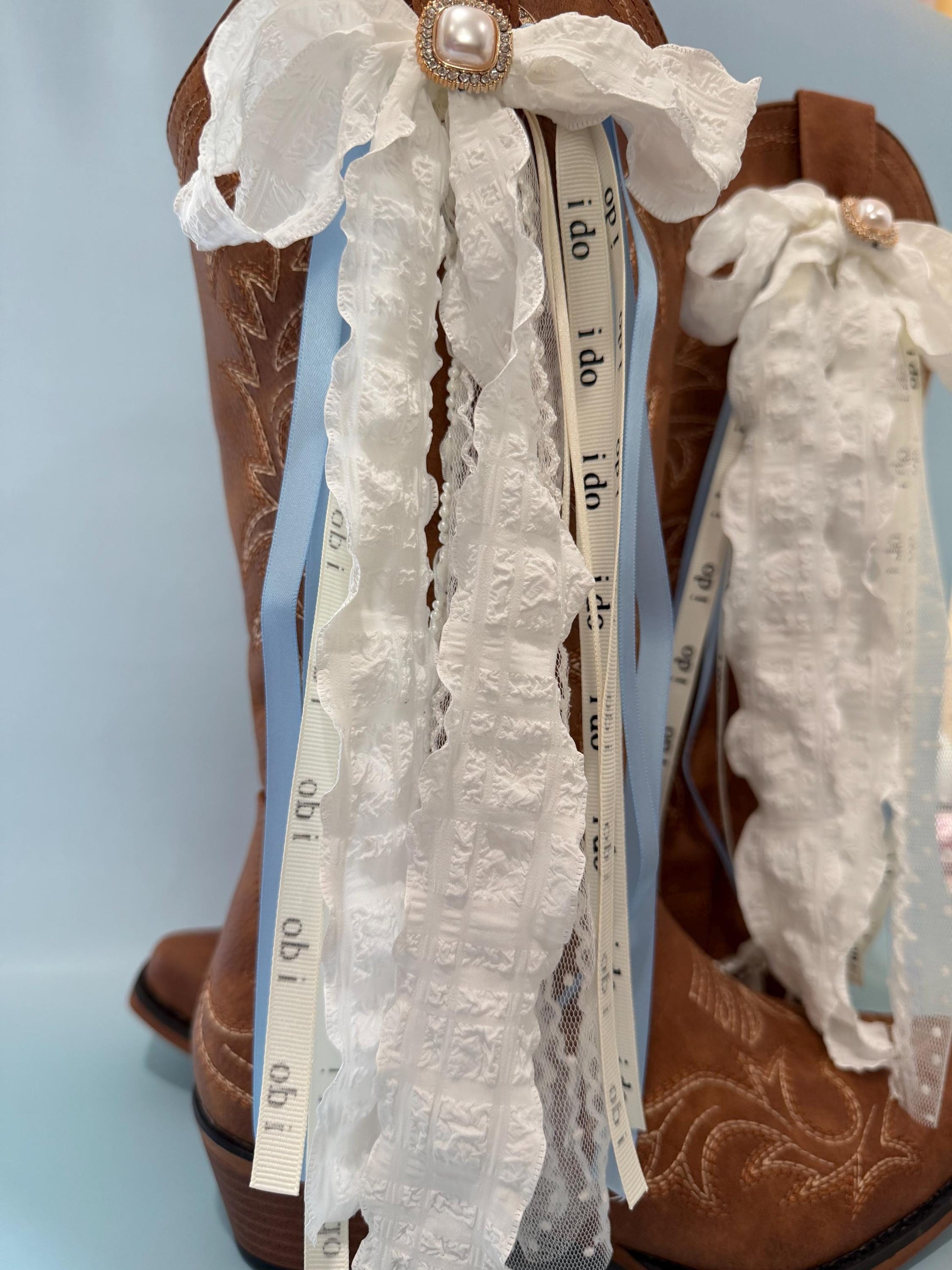 Boot Bows, Country Wedding Boot Ribbons, Western Wear Accessory