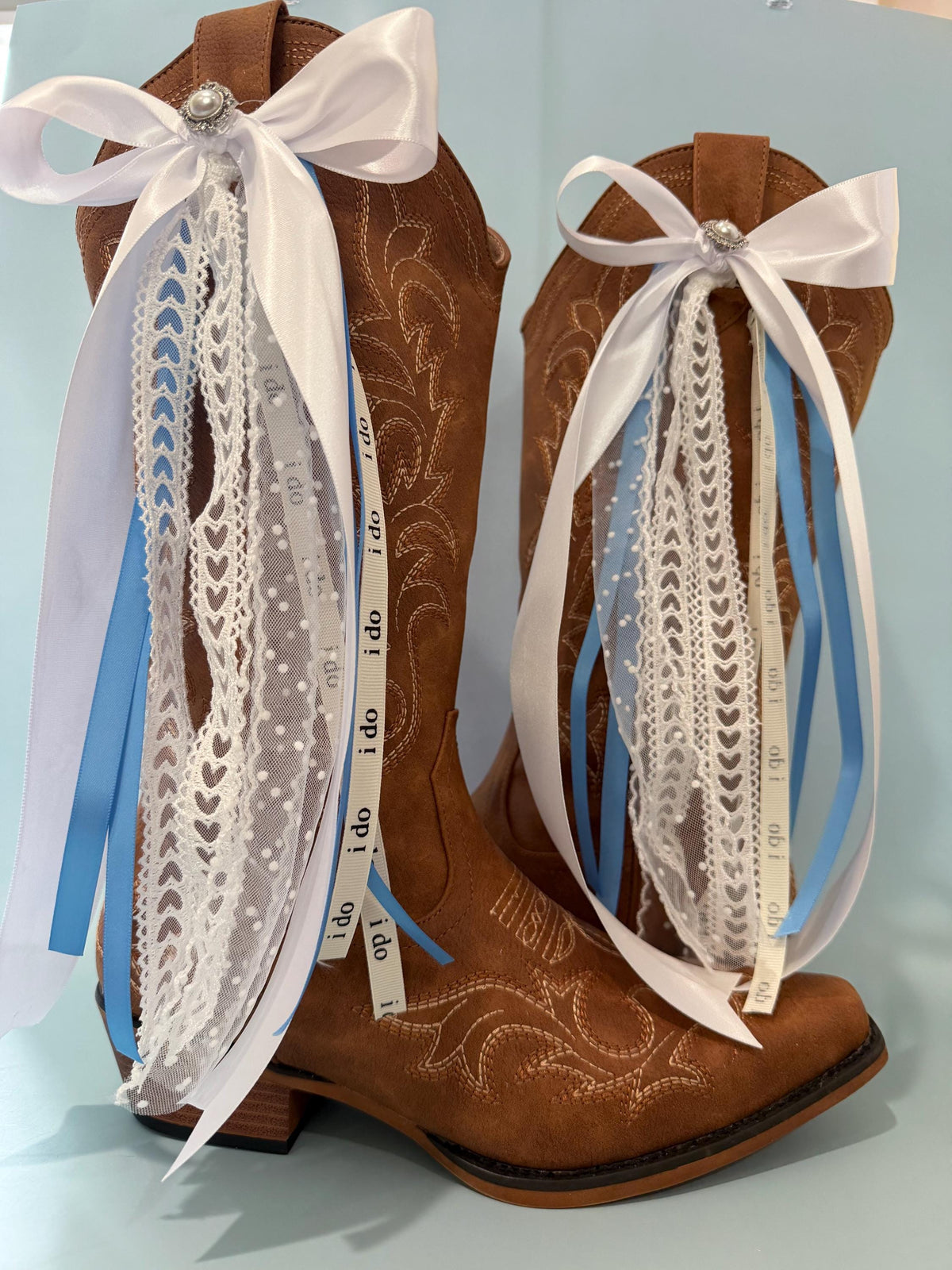Boot Bows, Country Wedding Boot Ribbons, Western Wear Accessory