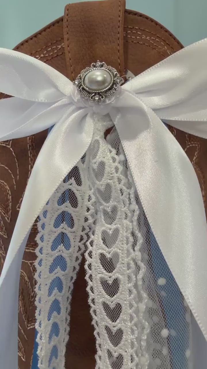 Boot Bows, Country Wedding Boot Ribbons, Western Wear Accessory